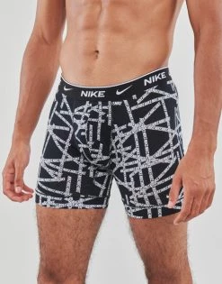 Sous-vêtements Homme Boxers Nike LOGO TAPE X3 Noir / Blanc -Boxers Homme Soldes 22799450 500 C