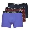 Sous-vêtements Homme Boxers Nike EDAY COTTON STRETCH X3 Noir / Bleu / Bordeaux